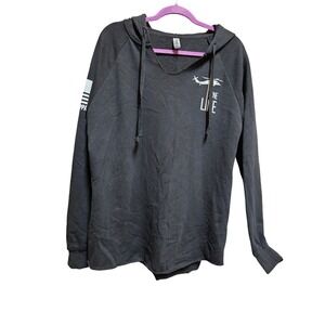 Independent Trading Company Black Hoodie Flag‎ One Life Graphic XL